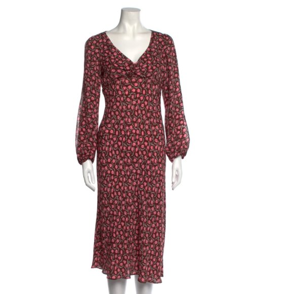 Vintage Diane von Furstenberg L'Amour Midi Dress - Picture 1 of 10